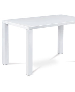 Jídelní stoly Jídelní stůl LIZZIE 120x80 cm, vysoký bílý lesk