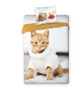 Dětské povlečení Povlečení bavlněné, Kočička ve svetru