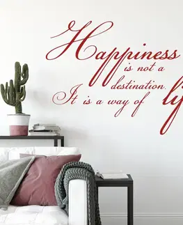 Samolepky na zeď Samolepka na zeď - Happiness (citát na zeď)