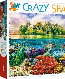 Hračky puzzle TREFL - Puzzle 600 Crazy Shapes - Tropický ostrov