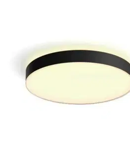 Chytré osvětlení PHILIPS HUE Hue Bluetooth LED White Ambiance Stropní svítidlo Philips Enrave XL 41161/30/P6 48W 6100lm 2200-6500K IP20 55,1cm černé, stmívatelné s dálkovým ovladačem