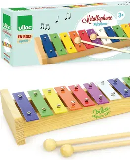Hudební nástroje pro děti Vilac Kovový xylofon XYZAS barevný
