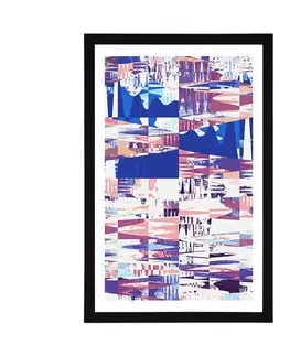 Abstraktní a vzorované Plakát s paspartou geometrické vzory