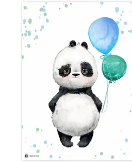 Obrazy do dětského pokoje Obrázek - panda s balony do dětského pokoje