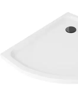 Sprchové vaničky Sprchová vanička MEXEN FLAT s černým sifonem 70 x 70 cm bílá