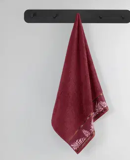 Ručníky Bavlněný ručník AmeliaHome Pavos bordó, velikost 70x140