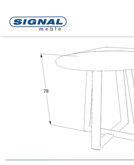 Jídelní stoly Jídelní stůl VASCO Signal 90 cm