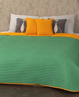 Přikrývky 4Home Přehoz na postel Doubleface oranžová/zelená