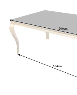Jídelní stoly LuxD Designový jídelní stůl Rococo 180 cm černý / zlatý