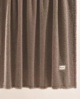 Plyšové deky Vysoce kvalitní hnědá Boucle 125 x 150 cm