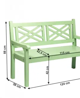 Zahradní lavice Zahradní dřevěná lavička FABLA 124 cm Tempo Kondela