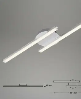 Designová stropní svítidla BRILONER LED nástěnné a stropní svítidlo, 55,4 cm, 12 W, hliník BRI 3257-029