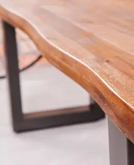 Lavice do jídelny LuxD Designová lavice Evolution 160 cm hnědá akácie