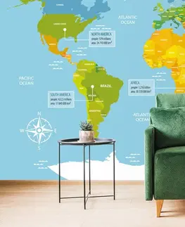 Samolepící tapety Samolepící tapeta výjimečná mapa světa