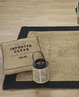 Koberce a koberečky DekorStyle Jutový koberec DYWAN 170 cm černý/hnědý