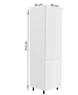 Kuchyňské linky Skříňka na lednici AURORA D60ZL - pravá Tempo Kondela Bílá
