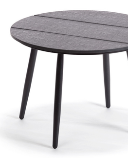Jídelní stoly Kulatý zahradní stůl MELVIN průměr 51 cm, antracit