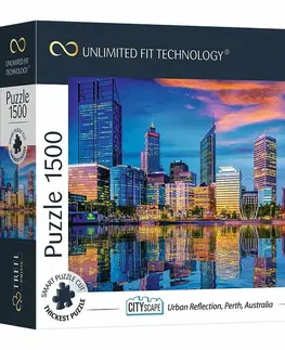 Hračky puzzle TREFL - Prime puzzle 1500 UFT - Odraz velkoměsta: Perth, Austrálie