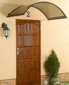 Vchodové stříšky Oblouková stříška nad dveře ONYX 160/90 Dekorhome Hnědá