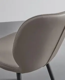 Židle do jídelny Židle Iery - Šedohnědá Koženka