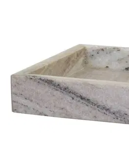 Podnosy a tácy Latté mramorový podnos Morlaix marble - 30*14*4cm   Chic Antique 64670-20