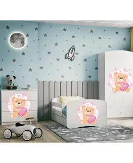 Dětský nábytek Kocot kids Komoda Babydreams 80 cm medvídek s motýlky bílá