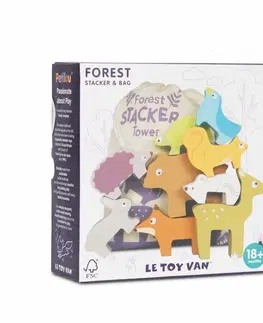 Dřevěné hračky Le Toy Van Petilou Skládací věž zvířátka