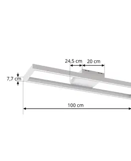 Inteligentní stropní svítidla Lucande Stropní svítidlo Lucande Smart LED Tjado, 100 cm, bílá, Tuya