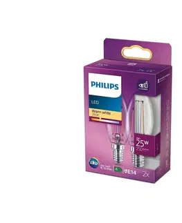 LED osvětlení Philips SADA 2x LED Žárovka VINTAGE Philips E14/2W/230V 2700K 