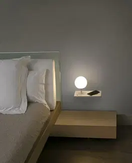 LED nástěnná svítidla FARO NIKO PC pravá nástěnná lampa, bílá, PC difuzor