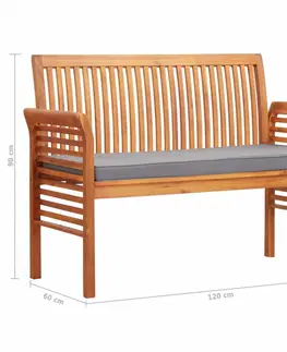Zahradní lavice Zahradní lavice 120cm akáciové dřevo Dekorhome Krémová