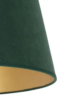 Stínidlo na lampu Duolla Stínidlo na lampu Cone výška 18 cm, zelená/zlatá