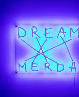 Vnitřní dekorativní svítidla SELETTI LED dekor nástěnné světlo Dream-Merda, modrá
