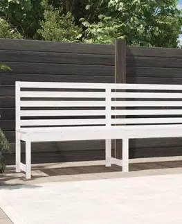 Zahradní lavice Zahradní lavice bílá 201,5 cm masivní borové dřevo
