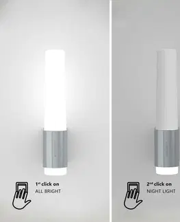 LED nástěnná svítidla NORDLUX nástěnné svítidlo Helva Night 6.1x6,8W LED chrom 2015301033