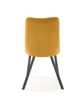 Židle HALMAR Designová židle K450 hořčicová