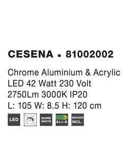 LED lustry a závěsná svítidla Nova Luce Elegantní stylové závěsné LED svítidlo Cesena NV 81002002