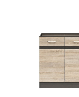 Kuchyňské dolní skříňky JAMISON, skříňka dolní 80 cm bez pracovní desky, dub sonoma