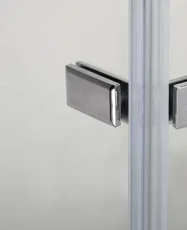 Sprchové vaničky H K Sprchový kout MELODY F5 80x100 cm s jednokřídlými dveřmi s pevnou stěnou, (dveře 80cm / boční stěna 100cm) včetně sprchové vaničky z litého mramoru SE-MELODYF580100/THOR-10080