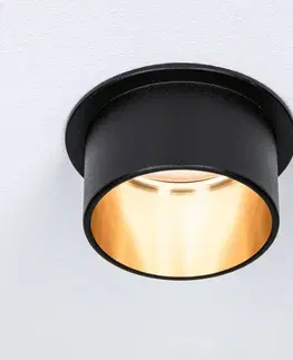 Podhledové světlo Paulmann Paulmann Gil LED podhledové černá matná/zlatá 3ks