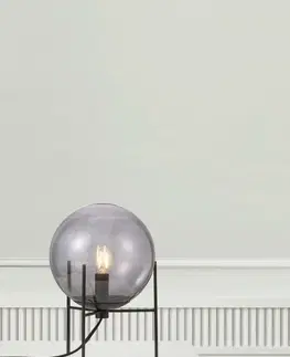 Lampy na noční stolek NORDLUX stolní lampa Alton 15W E14 černá kouřová 47645047