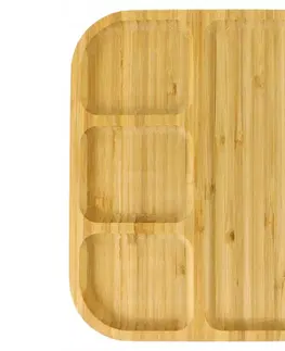 Podnosy a tácy PROHOME - Podnos dělený bambus24,5x1,5cm