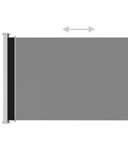 Markýzy Zatahovací boční markýza 160x600 cm Dekorhome Černá