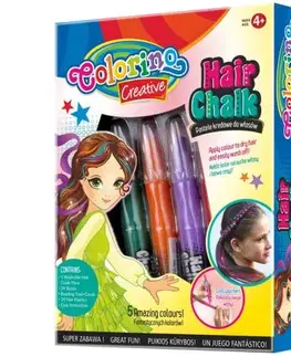 Hračky panenky PATIO - Colorino křídy na vlasy 5 barev Girls