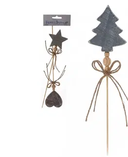 Vánoční dekorace Dekorace zapichovací 31cm 2ks různé druhy