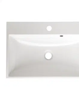 Koupelnový nábytek MEREO Aira, koupelnová skříňka s umyvadlem z litého mramoru 61 cm, dub Halifax CN740M