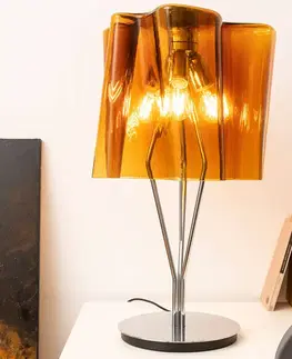 Stolní lampy na noční stolek Artemide Artemide Logico stolní lampa 64 cm tabák/chrom