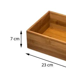 Úložné boxy DekorStyle Bambusový úložný box BAMBUS 15x23 cm
