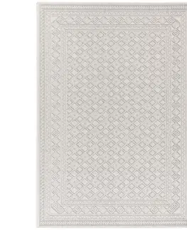 Hladce tkaný koberce Koberec Tkaný Na Plocho Naturel 2, 120/170cm, Bílá