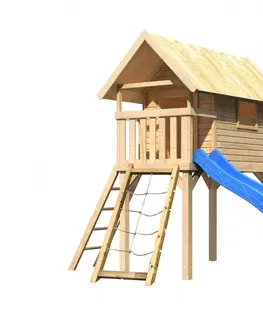 Prolézačky Dětská hrací věž se skluzavkou Dekorhome Modrá